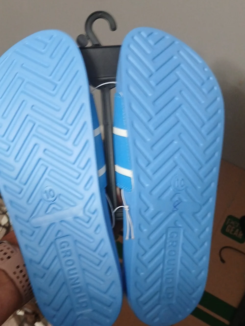 Mens Size 10 Argentina Blue Slide Sandals